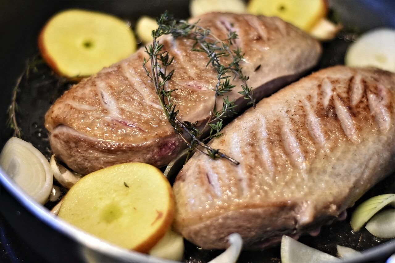 Fleisch in der Pfanne